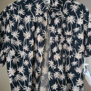 Men's Short Sleeve Hawaiian Palm Tree Shirt